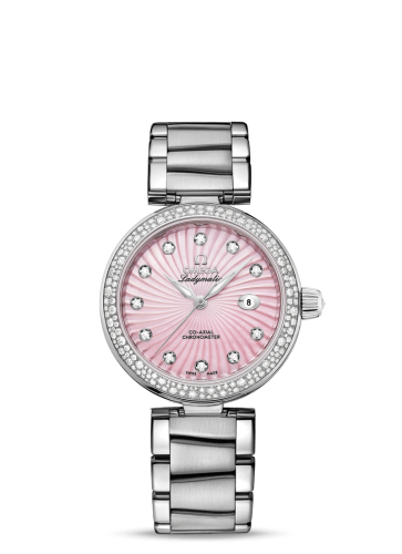 Omega LadyMatic Co-Axial 34 Stainless Steel / Diamond / Pink MOP / Bracelet